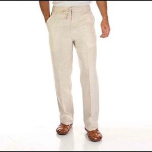 NWT’s Caribbean Cream color linen pants 2 sizes available 40x32 & 40x34